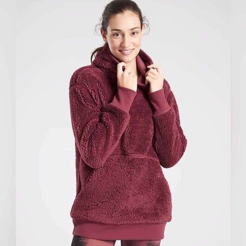 Reversible Athleta Jersey/Sherpa Sweatshirt Dress